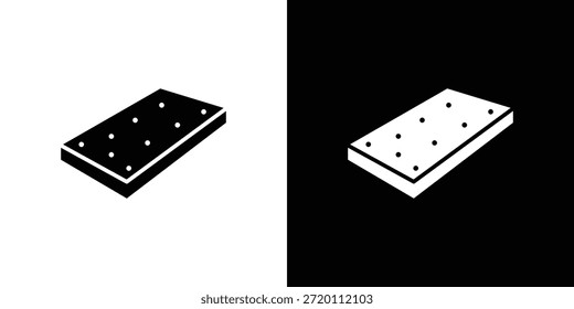 Matratzensymbol einfache grafische Illustrationen. Schwarz-weiße Silhouette Vektor