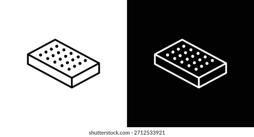 Icono de colchón. Símbolo plano simple. Ilustración de pictograma de contorno negro perfecto