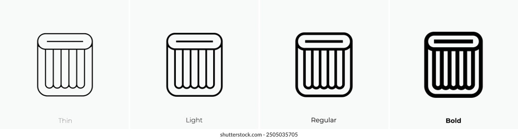 mattress icon. Thin, Light Regular And Bold style design isolated on white background