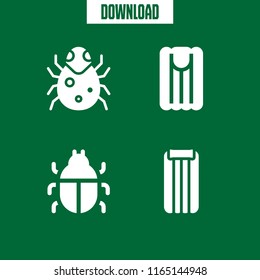 mattress icon. This set with bug, air mattress and airbed vector icons for mobile and web