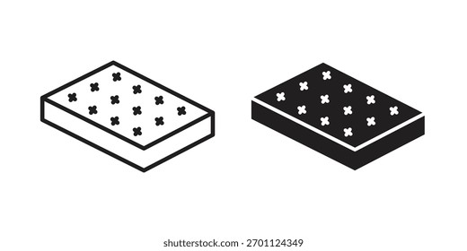 ícone de colchão coleção de vetores. ilustrações de símbolos de material de vetor