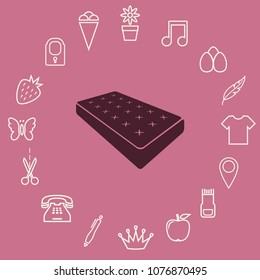 Mattress icon, vector design element