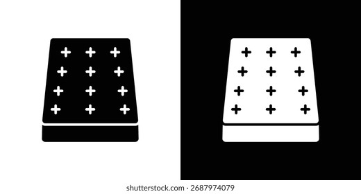 Icono del colchón, Vector gráfico en estilo llenado