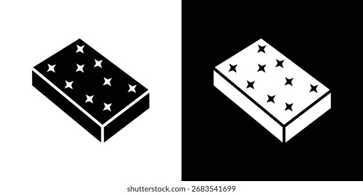 Ícone de colchão gráficos vetoriais. Conjunto de vetor preto sólido plano