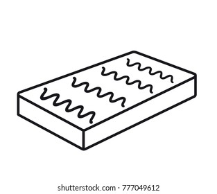  mattress icon  - vector illustration.
