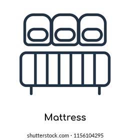 Mattress icon vector isolated on white background, Mattress transparent sign , thin symbols or lined elements in outline style