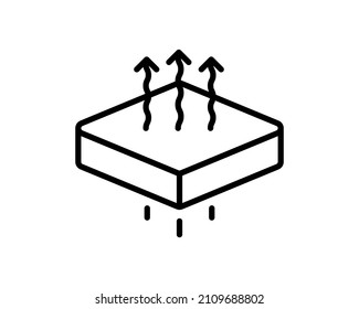 Mattress icon vector isolated on white background, Mattress transparent sign , thin pictogram or outline symbol design in linear style
