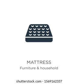 Mattress icon vector. Trendy flat mattress icon from furniture and household collection isolated on white background. Vector illustration can be used for web and mobile graphic design, logo, eps10