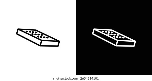 Matratzensymbole im Linienstil. Bearbeitbare schwarze und weiße Striche