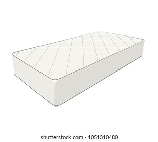 mattress illustration realistic vector illustration isolated