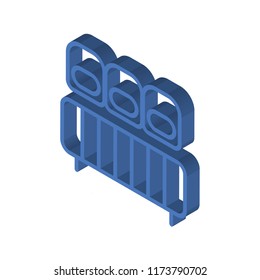 Mattress isometric left top view 3D icon