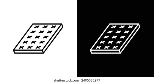 Mattress line icon vector illustration set.
