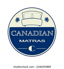 mattress logo in vintage style,vector