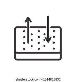 mattress memory foam comfortable soft textile vector illustration linear design