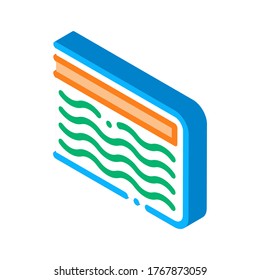 Mattress Memory Foam Icon Vector. Isometric Mattress Memory Foam sign. color isolated symbol illustration
