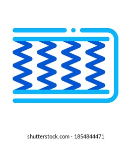 Mattress Metal Springs Icon Vector. Outline Mattress Metal Springs Sign. Isolated Contour Symbol Illustration