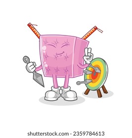 the mattress ninja cartoon. character vector