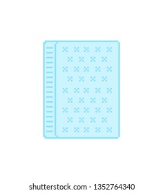 Mattress pixel art. Squab 8 bit Style. Vector