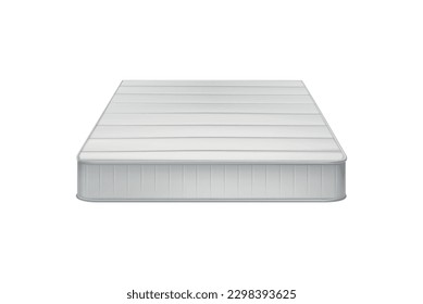 Mattress realistic composition of sleeping mattress isolated image with shadows vector illustration