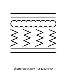 Mattress spring icon. Simple line outline vector orthopedics icons for ui and ux website or mobile application