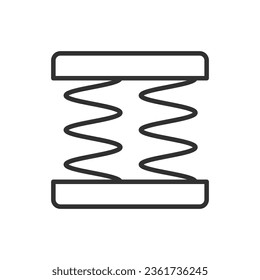 Mattress spring, linear icon. Line with editable stroke