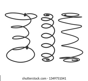 Mattress Spring Set On White Background.