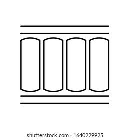 Mattress structure icon. Simple line outline vector orthopedics icons for ui and ux website or mobile application