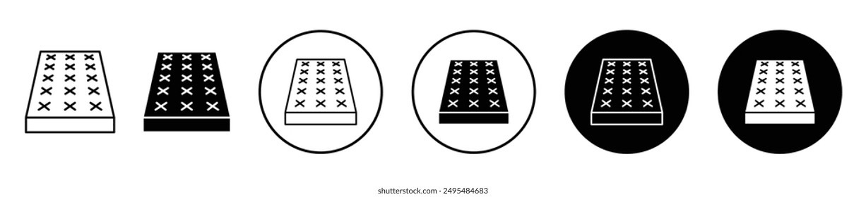 Conjunto de iconos de Vector de línea delgada de colchón.