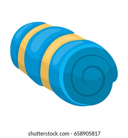 Mattress tourist.Tent single icon in cartoon style vector symbol stock illustration web.