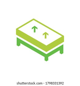 diseño del logotipo del icono del vector colchón