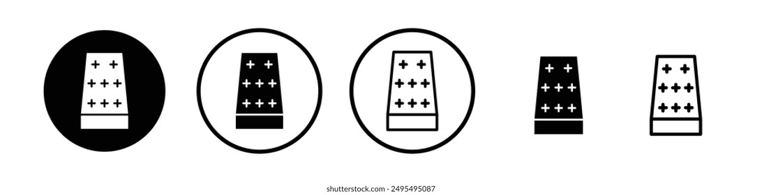Mattress vector icon set in black and white color.