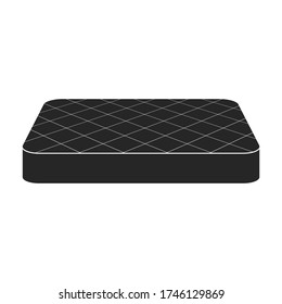 Mattress vector icon.Black vector icon isolated on white background mattress.