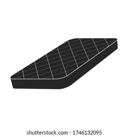 Mattress vector icon.Black vector icon isolated on white background mattress.
