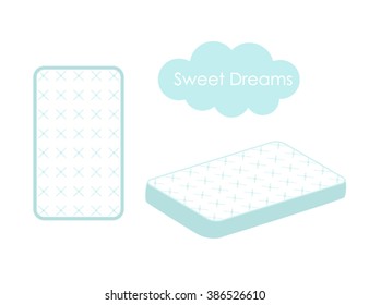 Mattress  Vector Logo Design Template Isolated On A White Background