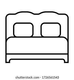 mattress vector with outline style