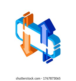 Mattress Ventilation Icon Vector. Isometric Mattress Ventilation sign. color isolated symbol illustration