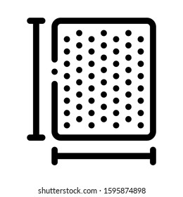 Mattress Width Length Icon Vector. Outline Mattress Width Length Sign. Isolated Contour Symbol Illustration