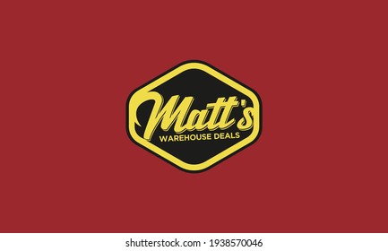 Matts Warehouse Deals Symbol Logo Design Stock Vector (Royalty Free ...