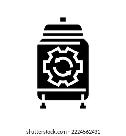 maturation beer production glyph icon vector. maturation beer production sign. isolated symbol illustration