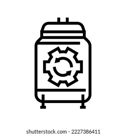 maturation beer production line icon vector. maturation beer production sign. isolated contour symbol black illustration