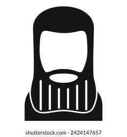 Mature beard man icon simple vector. Portrait male. Model aged goatee