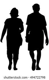 Mature couple walking in spring park
