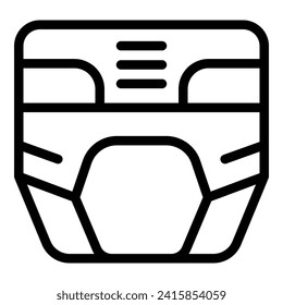 Mature diaper icon outline vector. Band elastic. Sanitary pad