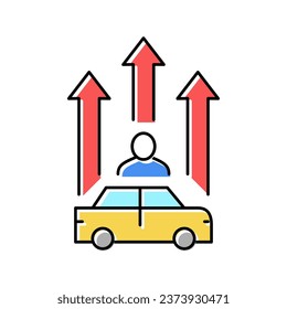 mature driver improvement course color icon vector. mature driver improvement course sign. isolated symbol illustration