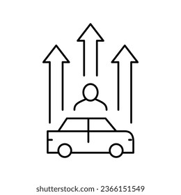 mature driver improvement course line icon vector. mature driver improvement course sign. isolated contour symbol black illustration