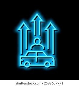 mature driver improvement course neon light sign vector. mature driver improvement course illustration