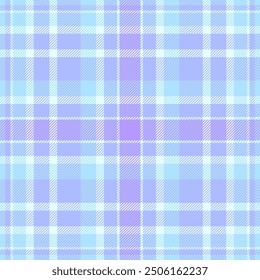 Mature fabric background seamless, printout vector textile check. Worn tartan texture pattern plaid in blue and cyan colors palette.