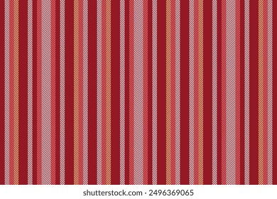 Mature lines textile stripe, india vector texture pattern. Merry background vertical fabric seamless in red and white colors palette.