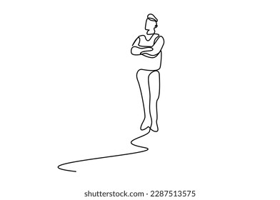 mature man outside seriously thinking watching looking standing