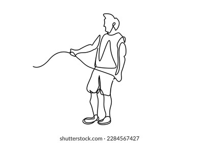 mature man pulling the rope playing games